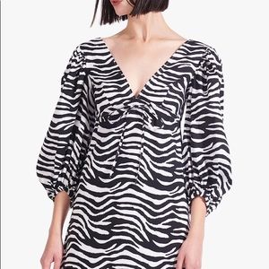 STAUD Keshi dress in zebra print
